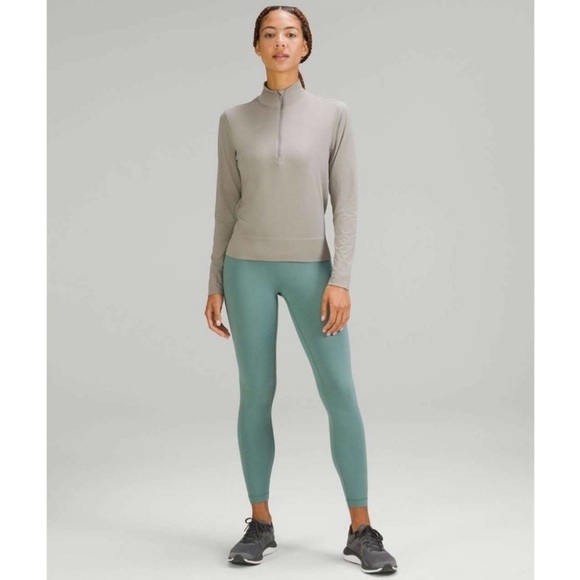 Lululemon Swiftly Relaxed Half Zip Gull Grey / White size 12 - Picture 2 of 7